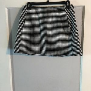 Gingham print mini skirt